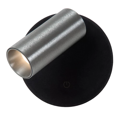Lucide TONI - Oplaadbare Wandspot / Wandlamp - Accu/Batterij - Ø 8,1 cm - LED Dimb. - CCT - 1x2W 2700K/4000K - Magnetisch - Grijs ijzer - detail 1